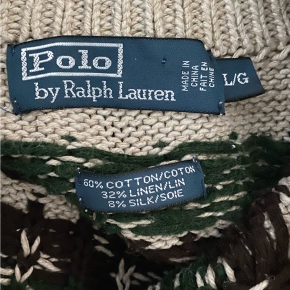 Hand-knit Cotton/linen/silk Polo Ralph Lauren sweater - Picture 5 of 6